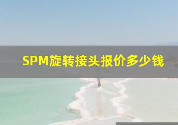 SPM旋转接头报价多少钱(