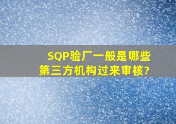 SQP验厂一般是哪些第三方机构过来审核?