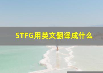 STFG用英文翻译成什么