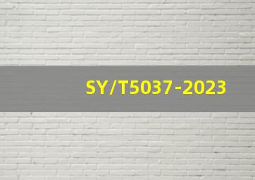 SY/T5037-2023
