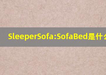 SleeperSofa():Sofa(),Bed()是什么意思