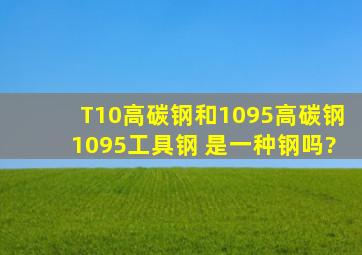 T10高碳钢和1095高碳钢、1095工具钢 是一种钢吗?