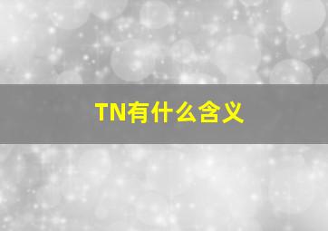 TN有什么含义