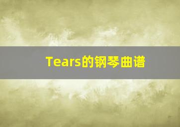 Tears的钢琴曲谱