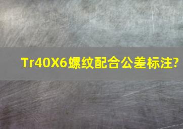 Tr40X6螺纹配合公差标注?