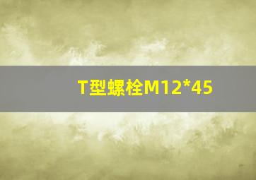 T型螺栓M12*45(