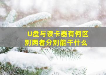 U盘与读卡器有何区别两者分别能干什么(