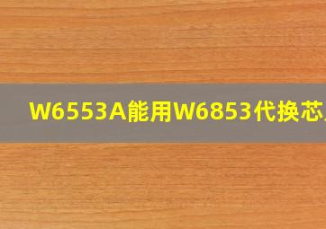 W6553A能用W6853代换芯片吗?