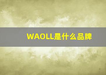 WAOLL是什么品牌