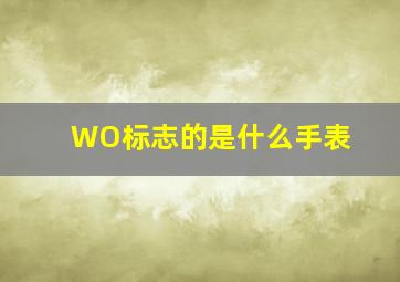 WO标志的是什么手表