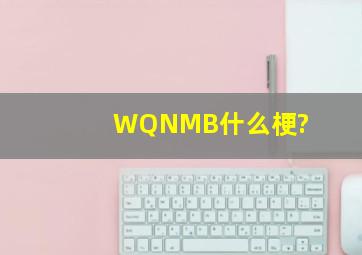 WQNMB什么梗?