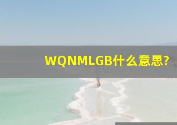 WQNMLGB什么意思?