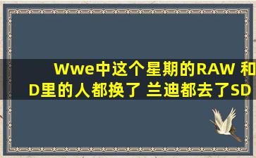 Wwe中这个星期的RAW 和SD里的人都换了 兰迪都去了SD