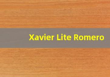 Xavier Lite Romero 