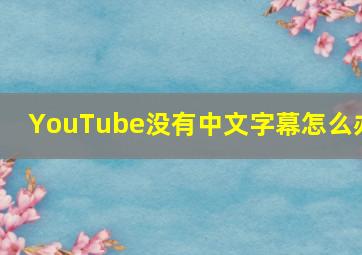YouTube没有中文字幕怎么办(