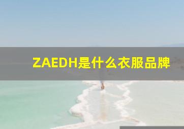 ZAEDH是什么衣服品牌