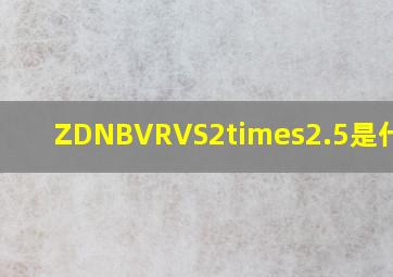 ZDNBV(RVS)2×2.5是什么线