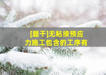 [题干]无粘接预应力施工包含的工序有()。