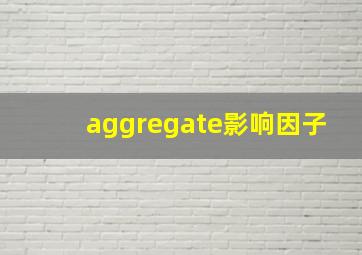 aggregate影响因子