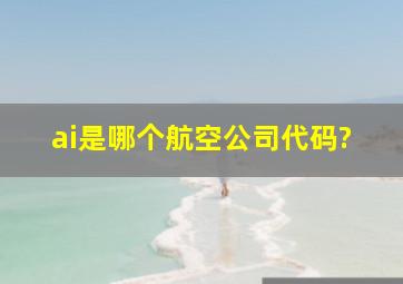 ai是哪个航空公司代码?