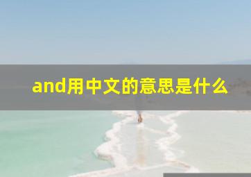 and用中文的意思是什么