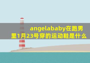 angelababy在跑男里1月23号穿的运动鞋是什么