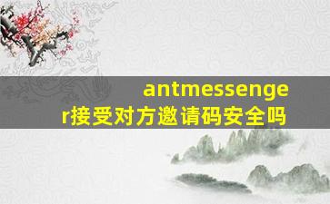 antmessenger接受对方邀请码安全吗