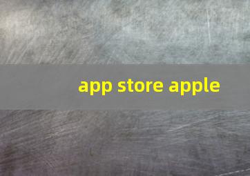 app store apple