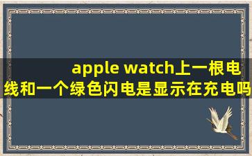 apple watch上一根电线和一个绿色闪电是显示在充电吗