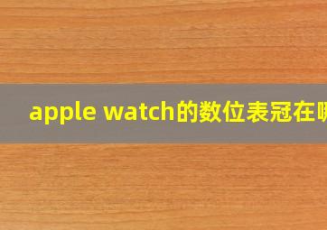 apple watch的数位表冠在哪?