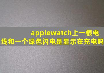applewatch上一根电线和一个绿色闪电是显示在充电吗