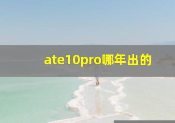 ate10pro哪年出的