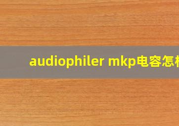 audiophiler mkp电容怎样