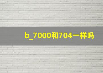 b_7000和704一样吗