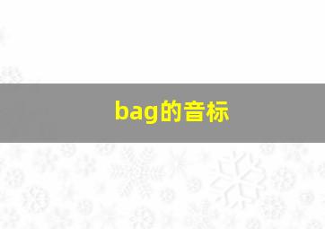 bag的音标