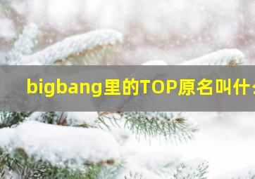 bigbang里的TOP原名叫什么?