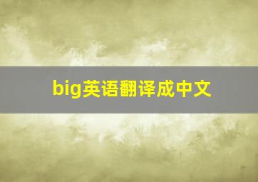 big英语翻译成中文