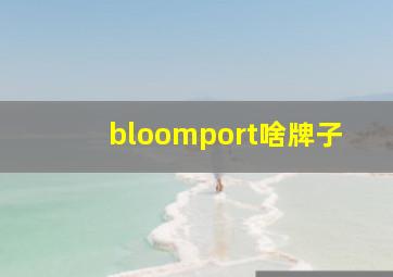 bloomport啥牌子(