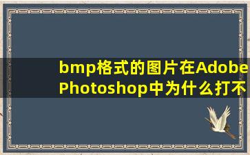 bmp格式的图片在Adobe Photoshop中为什么打不开?