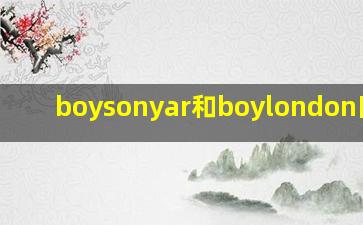 boysonyar和boylondon区别?