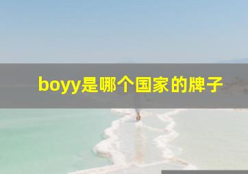 boyy是哪个国家的牌子