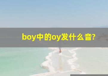 boy中的oy发什么音?