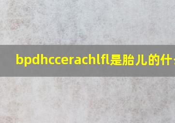 bpd,hc,cer,ac,hl,fl,是胎儿的什么?