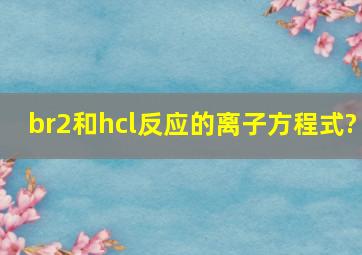 br2和hcl反应的离子方程式?