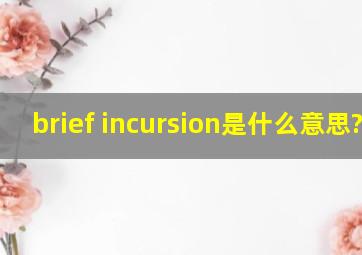 brief incursion是什么意思???