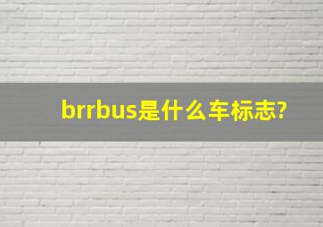 brrbus是什么车标志?