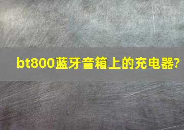 bt800蓝牙音箱上的充电器?