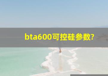 bta600可控硅参数?