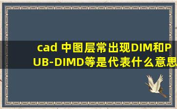 cad 中图层常出现DIM和PUB-DIMD等是代表什么意思