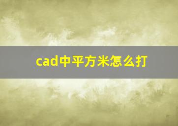 cad中平方米怎么打